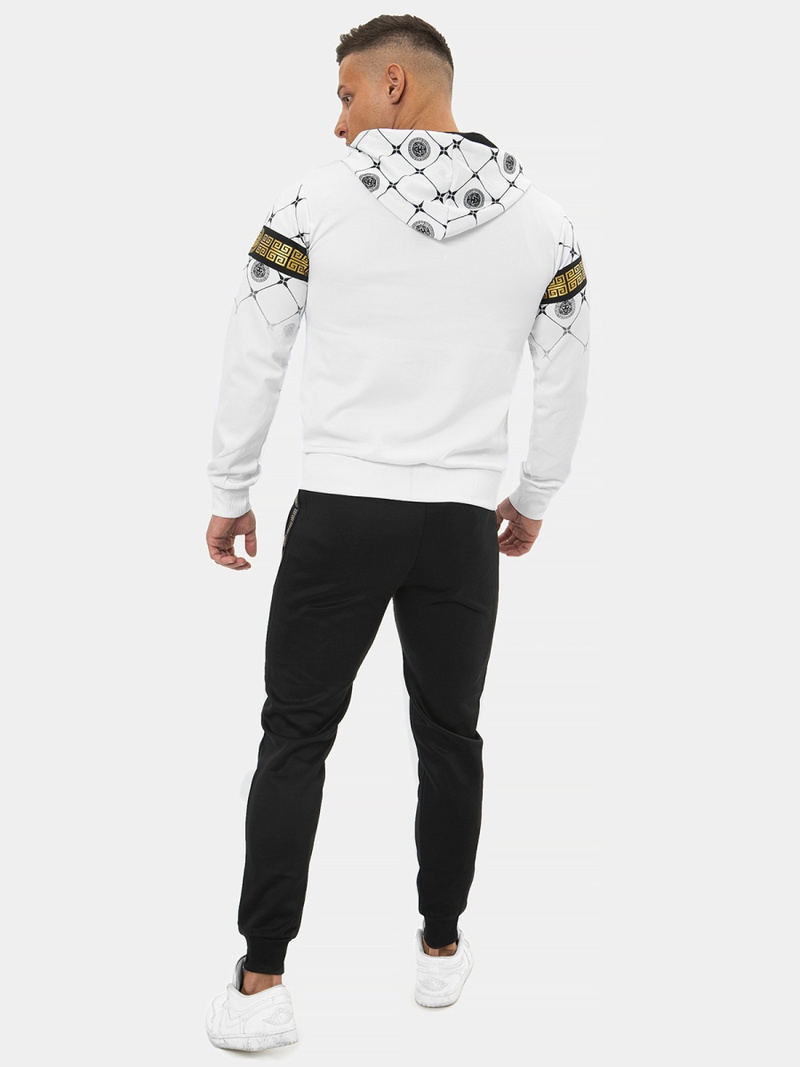 Komplet dresowy męski biało-czarny OZONEE O/HM685