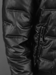 Kurtka skórzana męska bomberka czarna OZONEE O/11Z8099Z