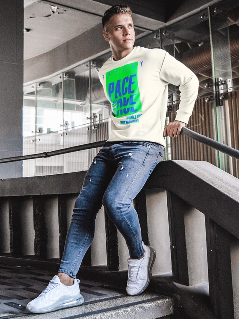 Spodnie jeansowe męskie grafitowe OZONEE DP/589/R3