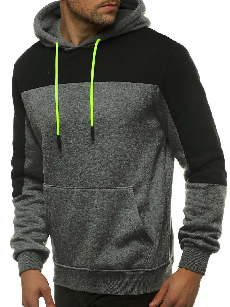 Bluza z kapturem męska grafitowa OZONEE JS/KS2168