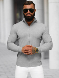 Sweter męski rozpinany szary OZONEE NB/MM6004/2Z