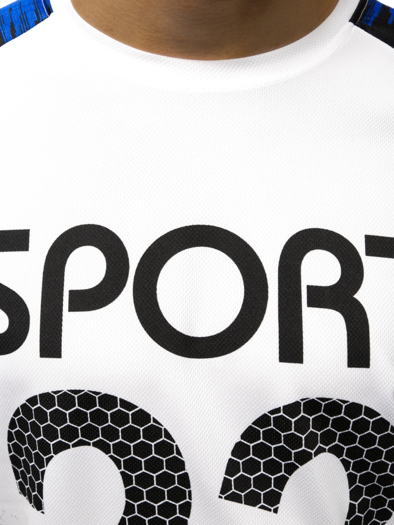 Футболка чоловіча Бiло-Синя OZONEE JS/KS2068