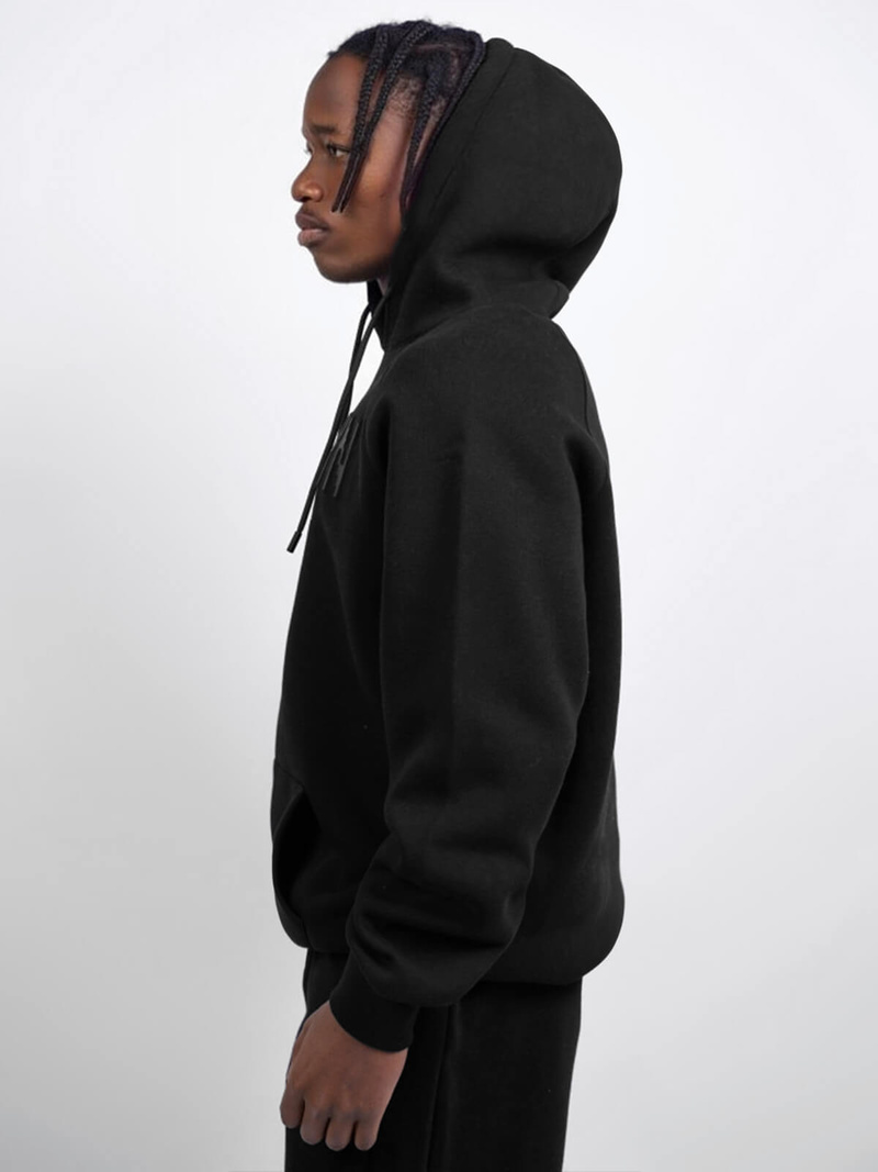 Bluza z kapturem oversize czarna OZONEE O/SWE23040