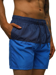 Spodenki kąpielowe męskie granatowo-niebieskie OZONEE JS/HM054