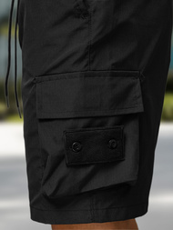 Spodenki męskie cargo z kieszeniami czarne OZONEE JS/27K6538/3