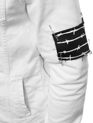 Kurtka jeans męska biała OZONEE G/602