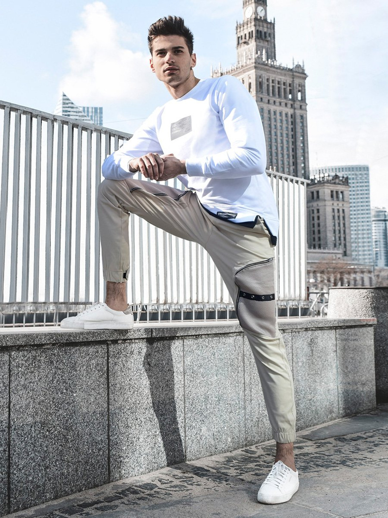 Штани чоловічі джоггери Бежевi OZONEE C/11134