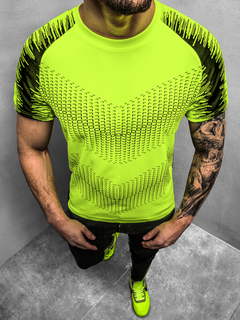 T-Shirt męski zielony OZONEE JS/KS2061Z