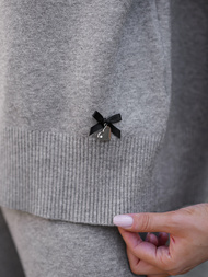 Komplet dresowy damski dwuczęściowy szary OZONEE JS/53C5203/2