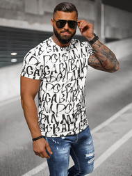 T-shirt męski biały OZONEE JS/8T1215/1