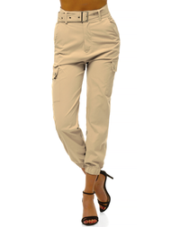 Жіночі штани Джогер Бежевi OZONEE O/HM001