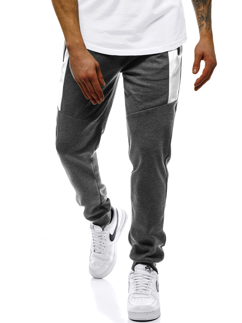 Spodnie dresowe męskie grafitowe OZONEE JS/JZ11011