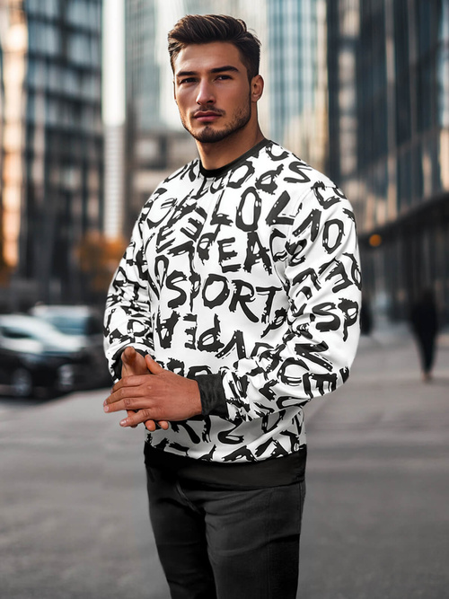 Bluza męska biała OZONEE JS/8B1191/1Z