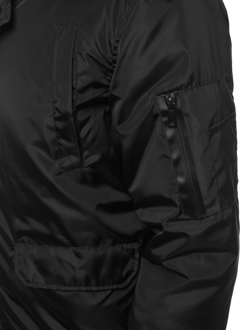 Kurtka zimowa męska czarna OZONEE JS/2019005