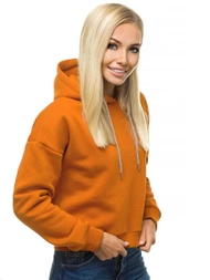 Bluza z kapturem damska camelowa OZONEE O/12102