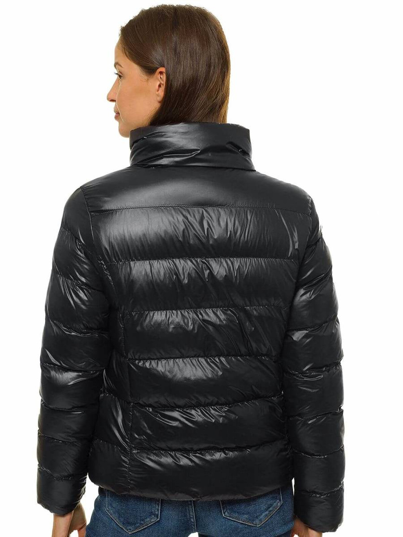 Kurtka pikowana damska czarna OZONEE JS/M23061/2