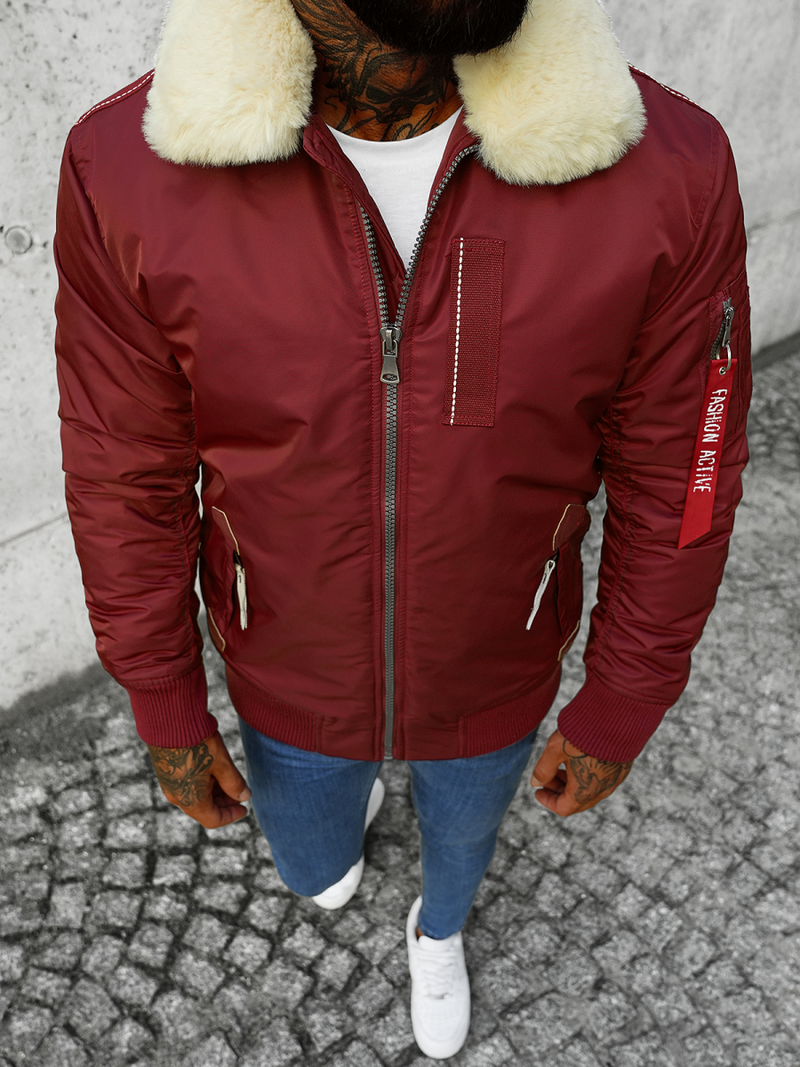 Kurtka męska bordowa OZONEE O/X1026KZ