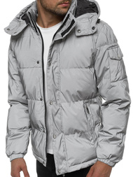 Kurtka męska zimowa srebrna OZONEE JB/JP1167