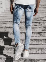 Spodnie męskie jeans niebieskie OZONEE T/6613