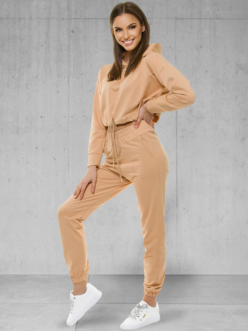 Жіночий спортивний костюм з двох частин Бежевий OZONEE O/12108
