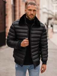 Kurtka męska pikowana czarna OZONEE JS/31M5012Z