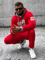 Komplet dresowy męski czerwony OZONEE JS/8C59/18