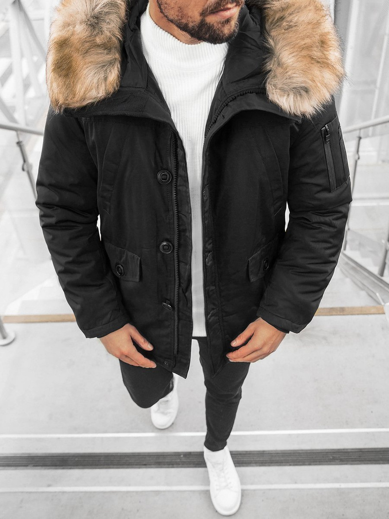 Куртка зимова чоловіча Чорна OZONEE JD/355Z