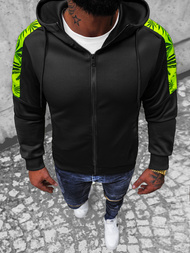 Bluza z kapturem męska rozpinana czarna OZONEE JS/B8120