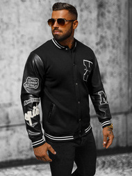 Bluza męska rozpinana czarna OZONEE O/TB9114