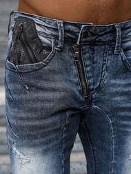 Spodnie jeansowe męskie niebieskie OZONEE NB/MP0045B