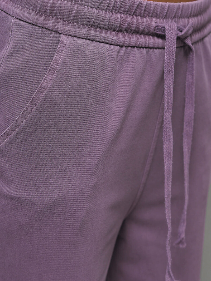 Spodnie jeansowe damskie wide leg fioletowe OZONEE O/330098