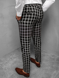 Spodnie męskie chino materiałowe czarne OZONEE DJ/5542