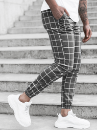 Spodnie męskie chino joggery szare OZONEE DJ/3455/21