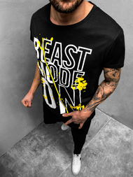 T-Shirt męski czarny OZONEE JS/KS1949Z