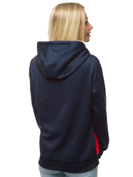 Bluza z kapturem damska ciemno-granatowa OZONEE JS/JK88125/25