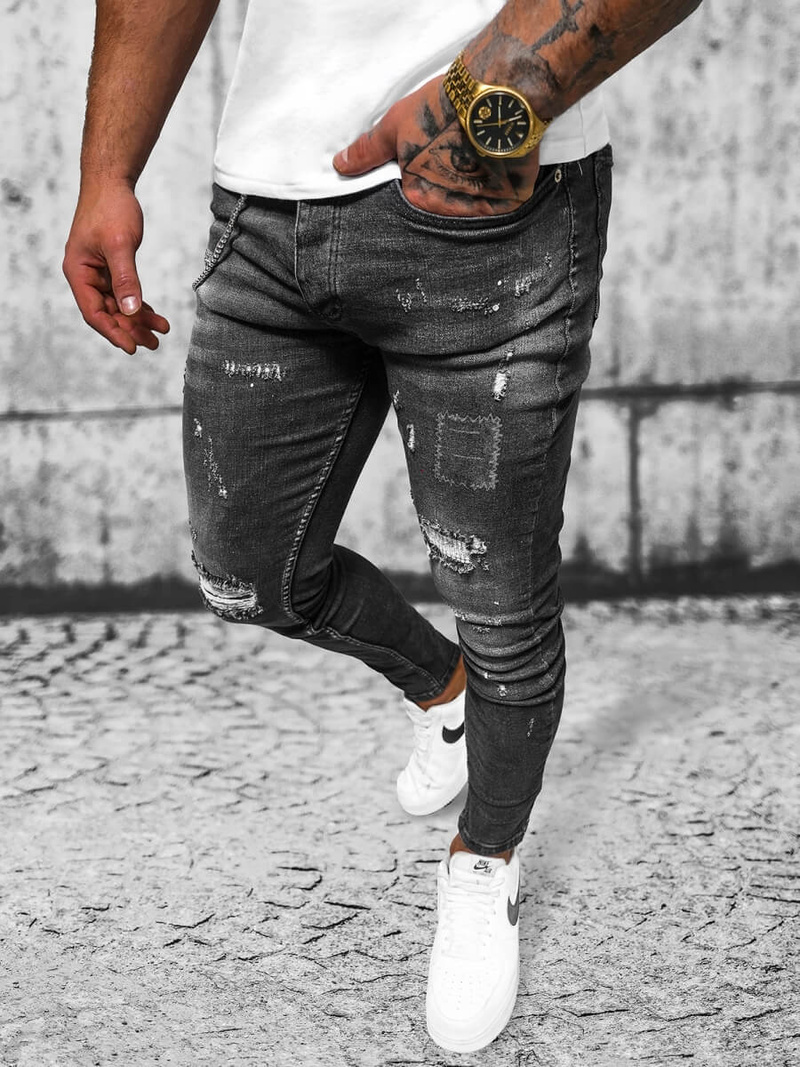 Чоловічі джинси чорнi OZONEE O/MB463