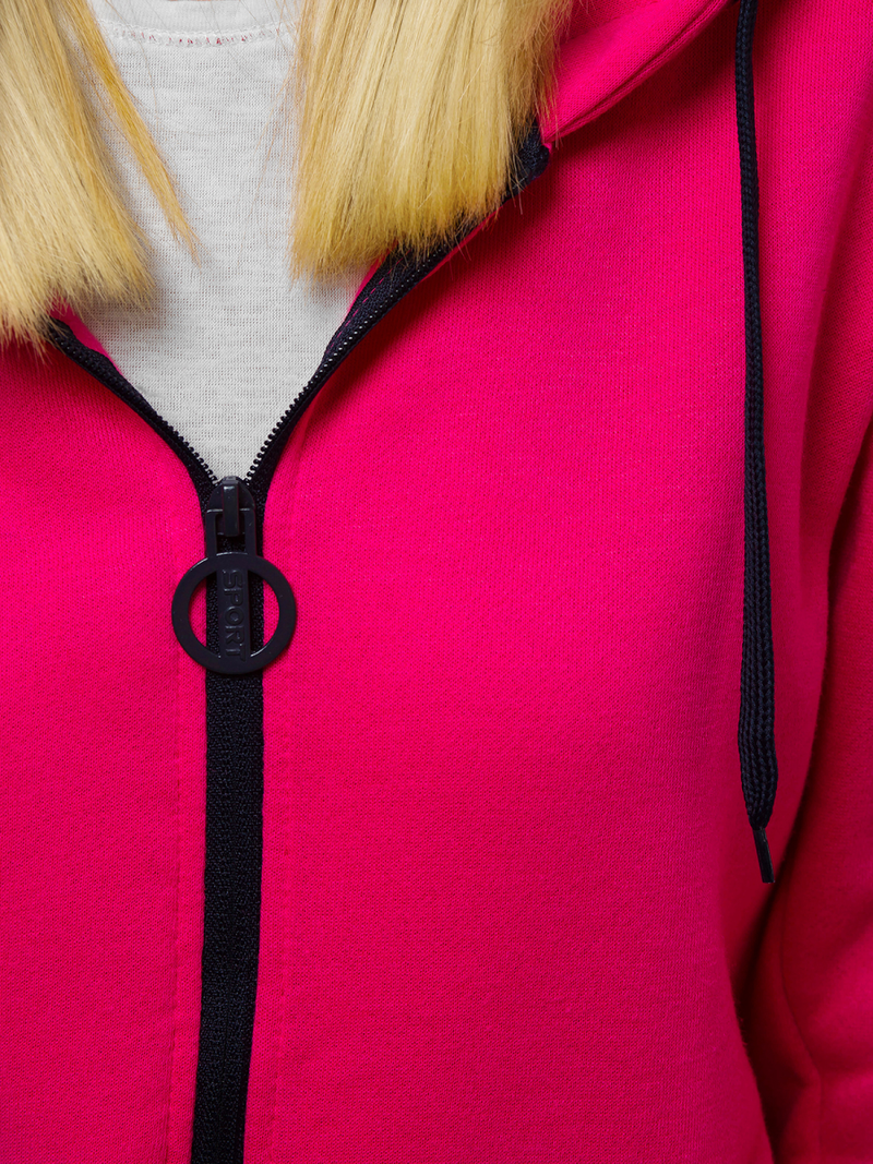 Bluza rozpinana damska różowa OZONEE JS/KSW3010