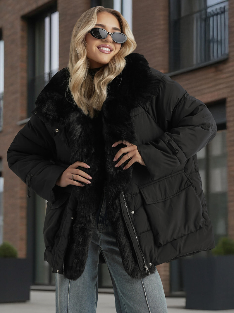 Куртка жіноча чорна OZONEE JS/16M9185/392