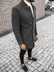 Płaszcz męski ciemno-szary OZONEE O/5628