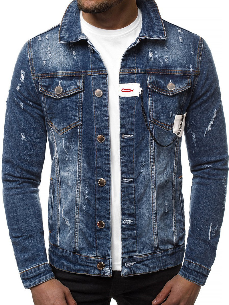 Куртка чоловіча джинсова Темно-Синя OZONEE G/600