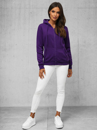 Bluza damska rozpinana z kapturem fioletowa OZONEE JS/W03Z