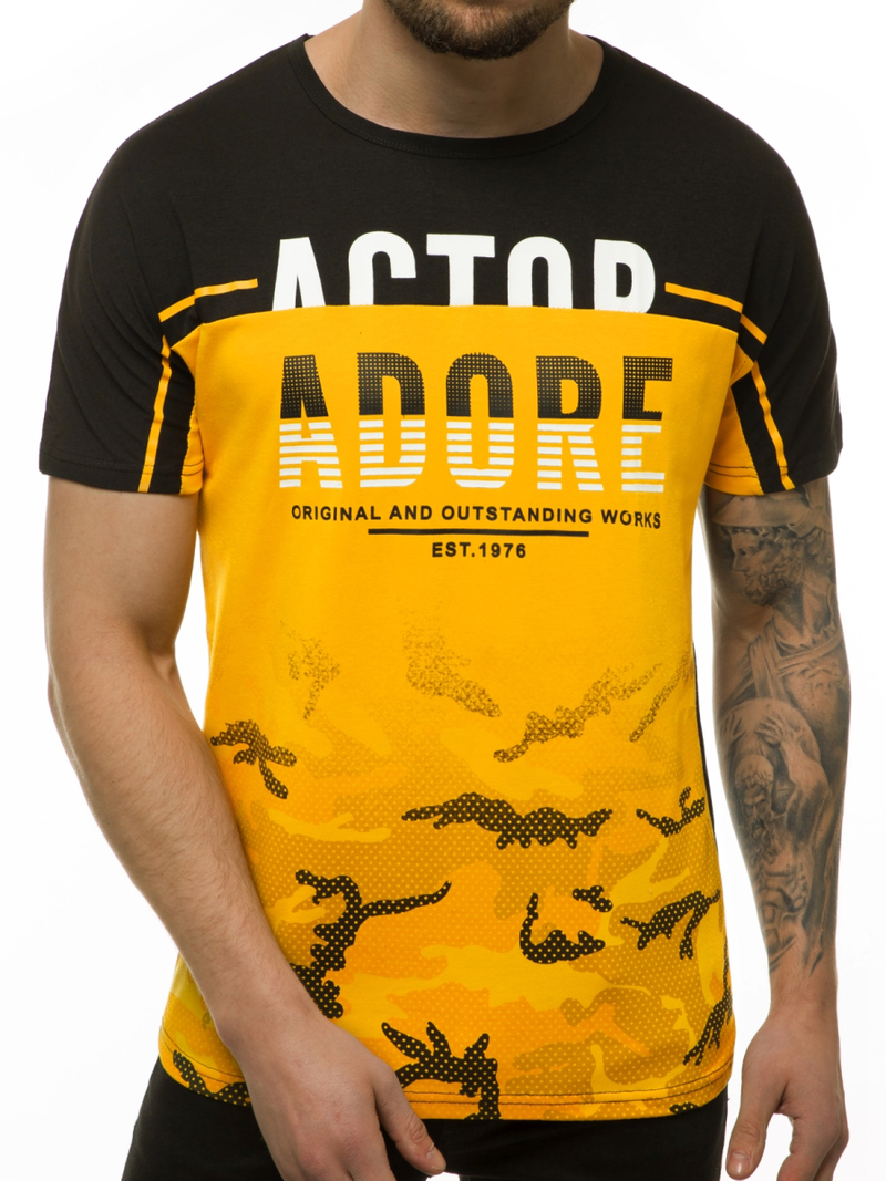 T-Shirt męski żółty OZONEE JS/SS11106