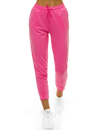 Spodnie dresowe damskie różowo-neonowe OZONEE O/MB2002/21
