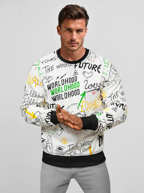 Bluza męska biała OZONEE JS/8B1228/1Z