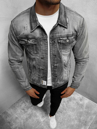 Kurtka męska jeansowa szara OZONEE NB/MJ500G