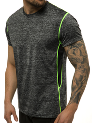 T-Shirt męski grafitowy OZONEE JS/KS2104
