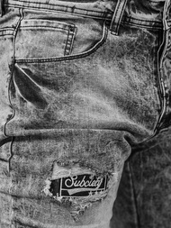 Spodnie jeansowe męskie czarne OZONEE NB/MP0162N