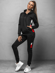 Spodnie dresowe damskie czarne OZONEE JS/JK88112