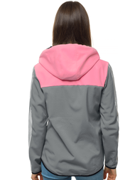 Kurtka softshell damska z kapturem szara OZONEE JS/KSW6006