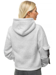 Жіноча Толстовка Яскраво-Сiра OZONEE O/12104